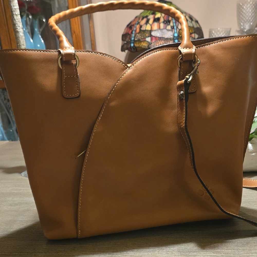 Patricia Nash Tan Floral-Embossed Tote - Picture 3 of 15